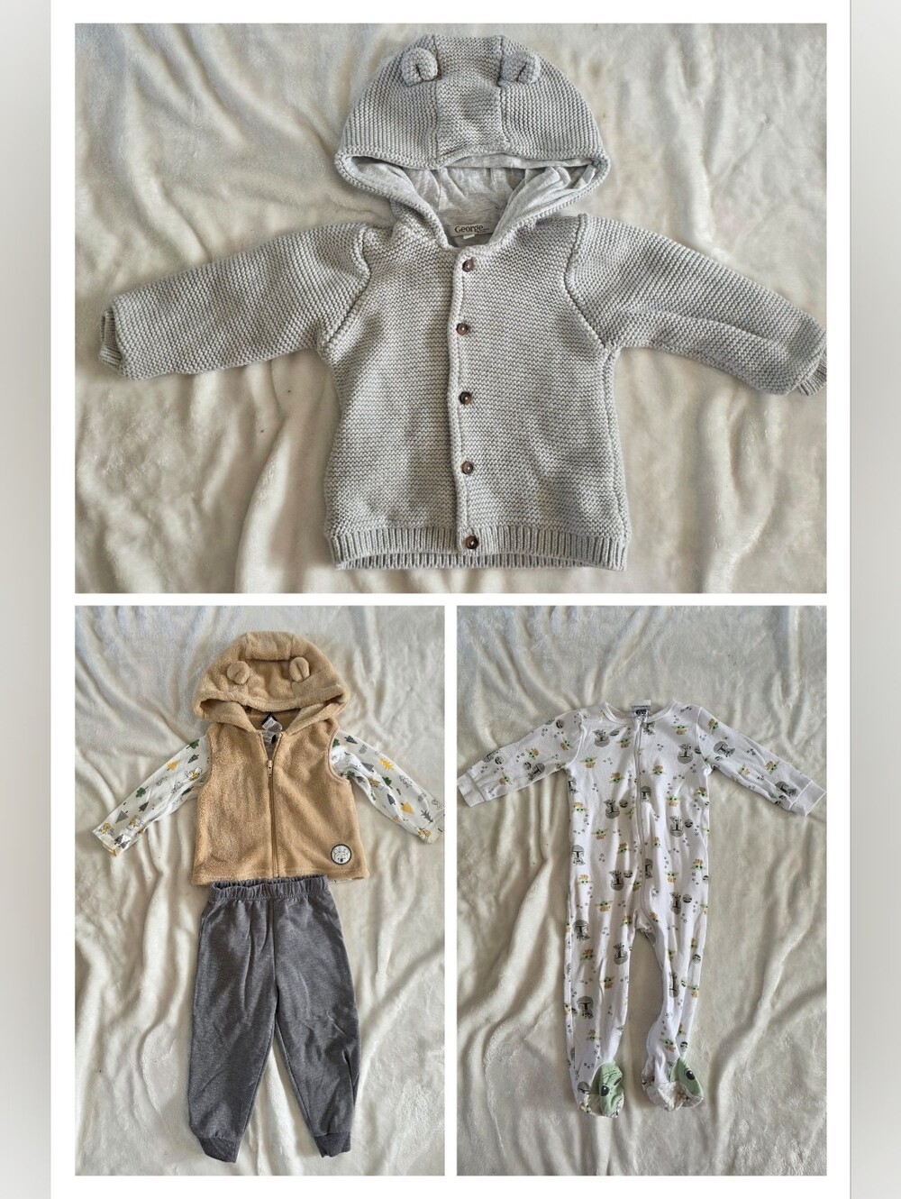 โ18-24M Toddler Boy Cozy Bundle โ George Bear Knit Hoodie, Winnie the Pooh Set
